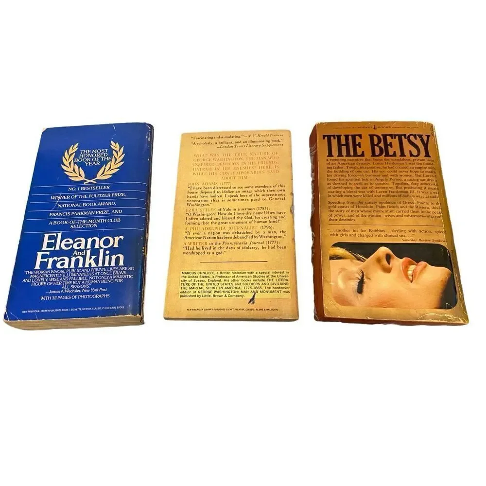 Lot Of 3 Presidential Paperback Books George Washington Eleanor And Franklin